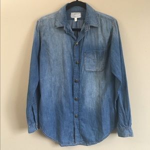 Current/Elliott Denim Faded Button Up Shirt S